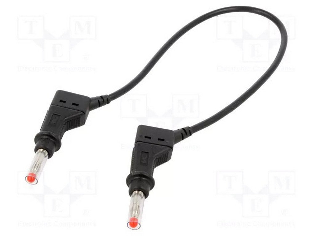 Testledning XZG425-25cm sort 2,5mm² - 600V - CAT II - 32A