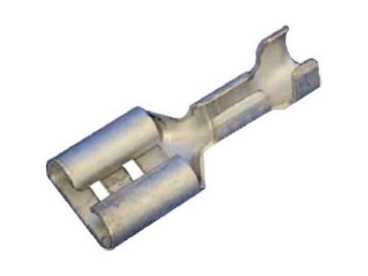 Female flat connector uninsulated blank 6.3x0.8- 4-6mm2