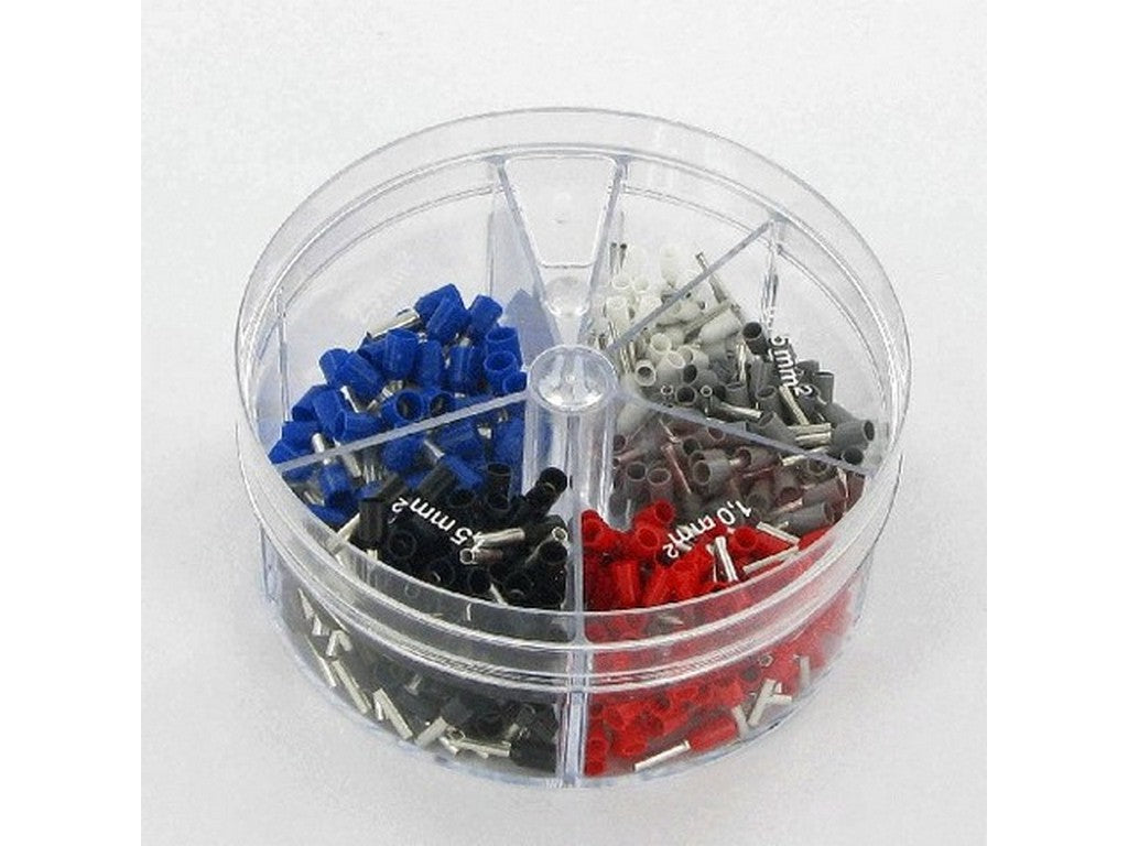 Insulated terminal tube assortment 0.5 - 2.5mm2 - color code T