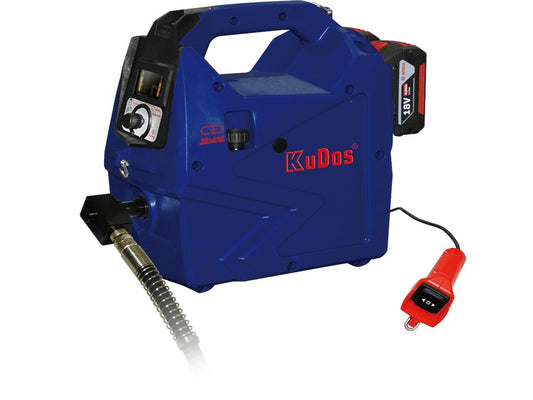 Hydraulic pump battery 18V 4Ah 700bar w/1m hose, battery charger and shoulder strap