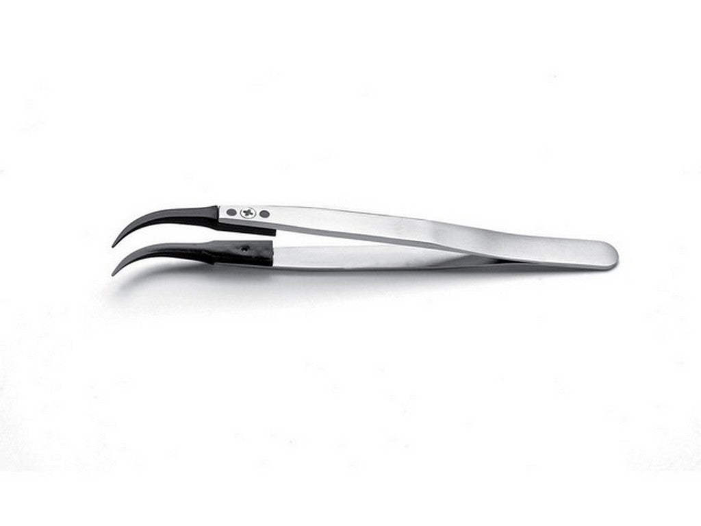 Tweezers fine bent tip 130mm