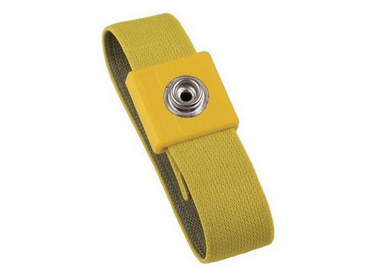 Håndledsbånd gul allergivenlig justerbar m/10mm han trykknap Build-to-Order