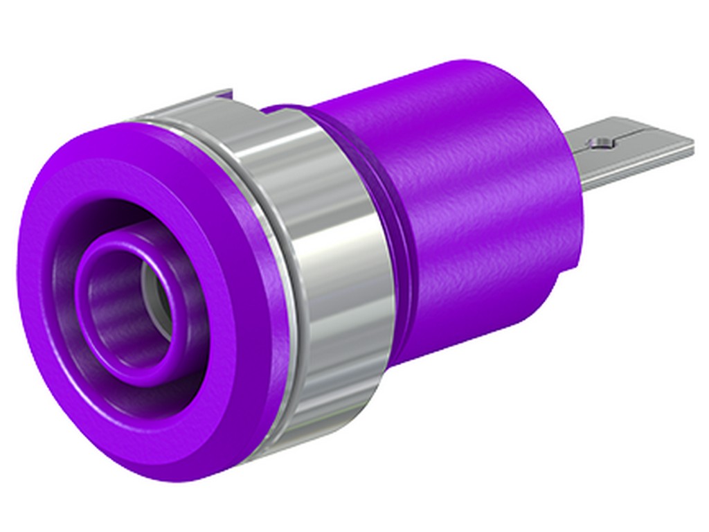 Bøsning SLB4-F/A fornikl. violet CAT III 1000V 24A