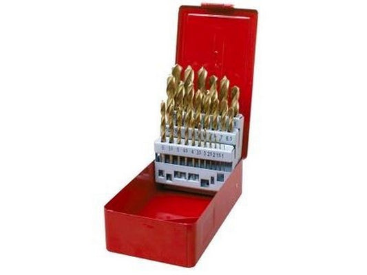 Spiralbor 1-13mm (0,5mm spring) HSS-Tin DIN 338N SÆT 25 de
