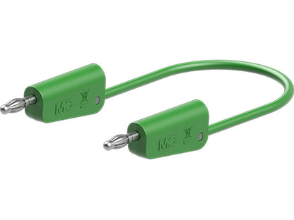 Test lead in PVC 1mm 50 cm Green LK-4N-F10 19A 30V AC/60V DC nickel-plated plug
