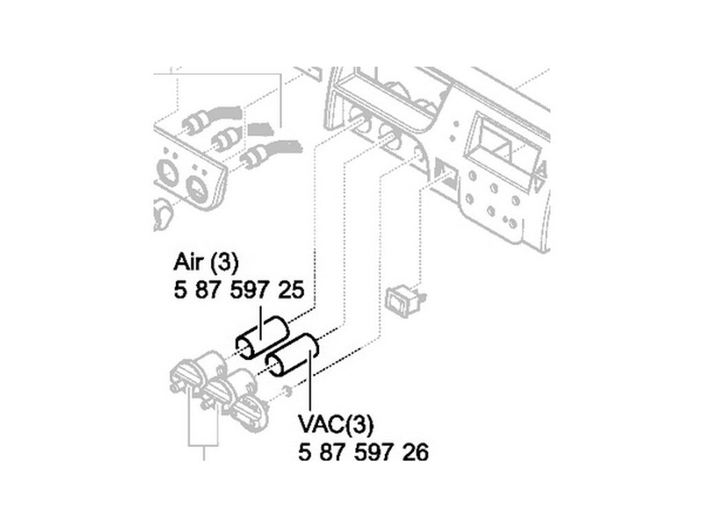 Filter WR 3M Air pose med 3 styk reservedelsdiagram over komponenter