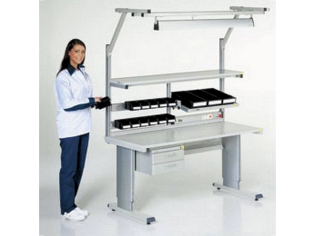 Arbejdsbord ESD LC 200kg usaml 800x1500mm stilbar m/elmotor