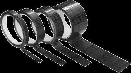 Tape ESD brun 24mmx36m m/ESD-logo
