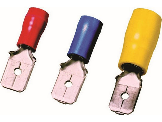 Flat connector insulated male red 0.5-1mm-4.8x0.8mm