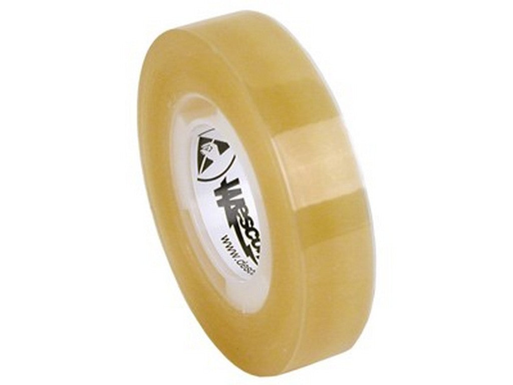 Wescorp Antistatic Clear Cellulose Tape, 12MM x 32.9M, 25.4MM Plastic Core