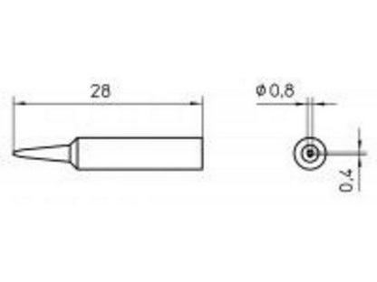 Loddespids XNT H 0,8mm