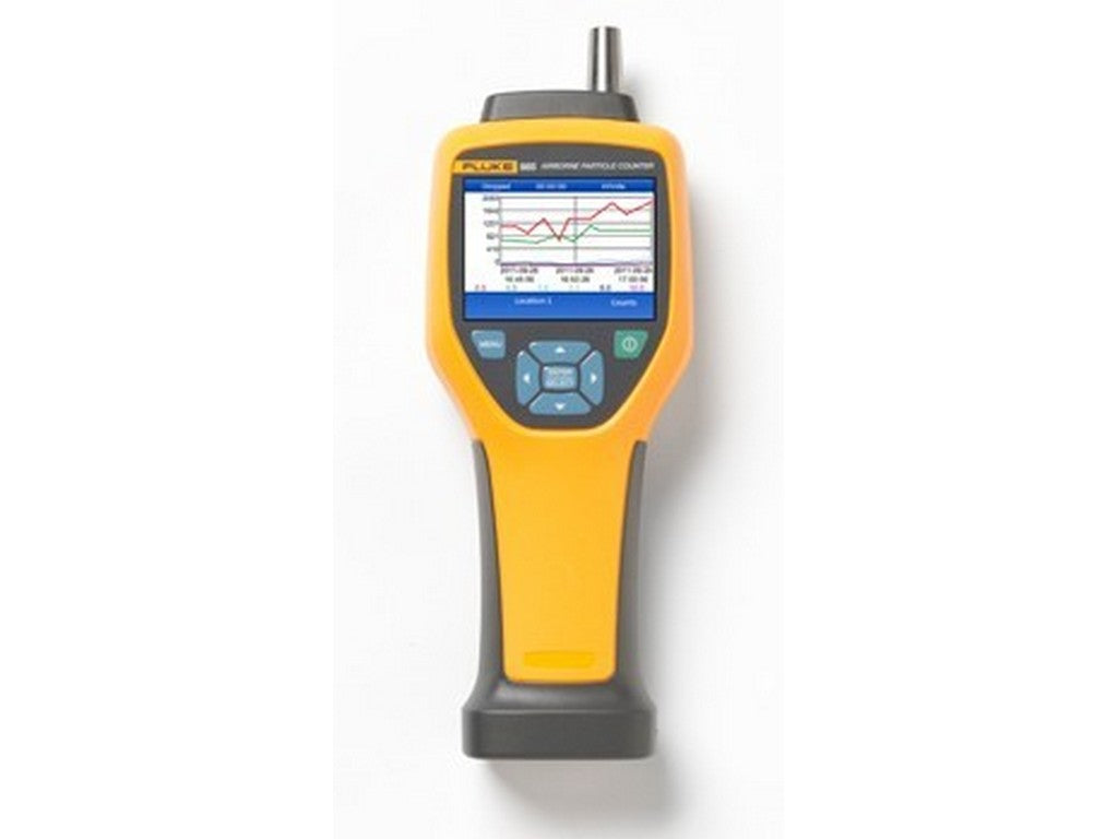 Fluke 985 partikeltæller til luftkvalitetsmåling med display og knapper