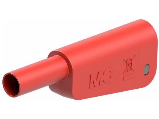 Bananstik Ø4mm SLQ-4N-46 rød 1000V  CATII/600V CATIII  32A f/2,5mm2 ledning for lodning