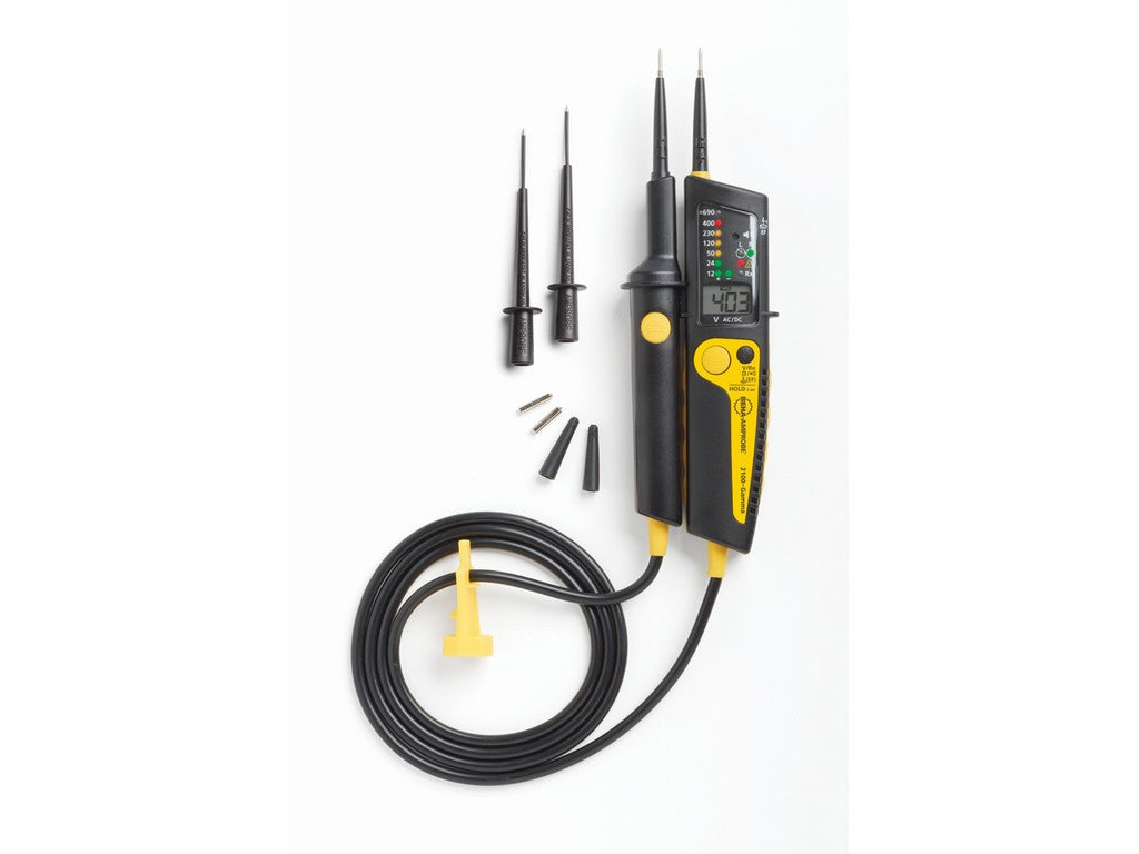 Voltage indicator 6-1000V AC/6-1200V DC CAT 111 1000V/CAT IV 600V w/LED diodes + LCD display