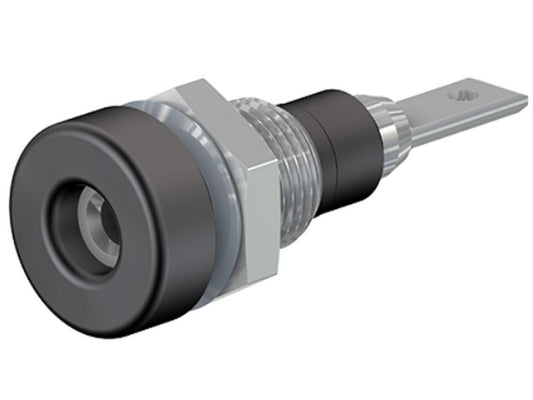 Bøsning LB-I 2 R,6KT sort 30V AC/60V DC - 10A CATI