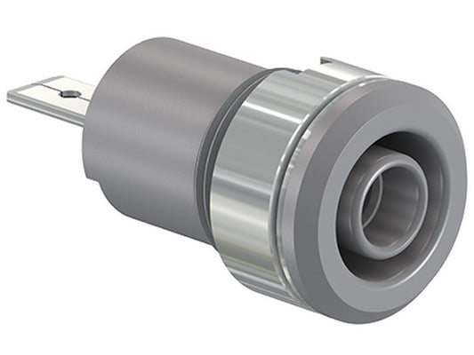 Bøsning SLB4-F/A fornikl. grå CAT III 1000V 24A