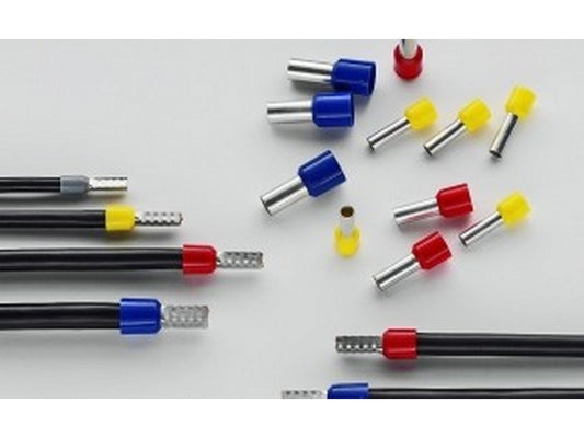 Terminalrør isoleret GUL 1mm²-L10mm; pose m/500stk.