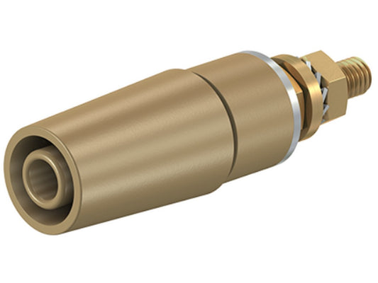 Bøsning SAB4-G  forgyldt brun CAT II 600V 32A