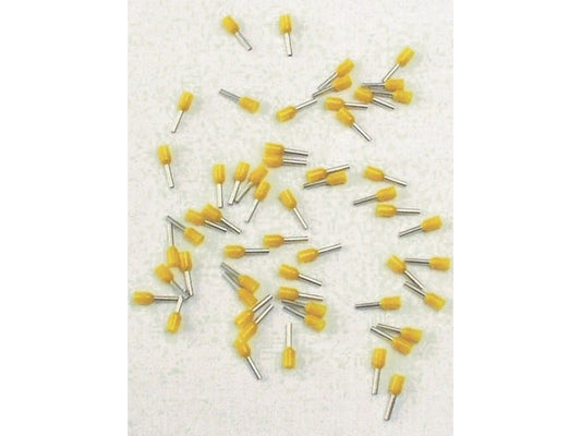 Terminal tube insulated YELLOW 1mm-L8mm; bag w/500pcs.
