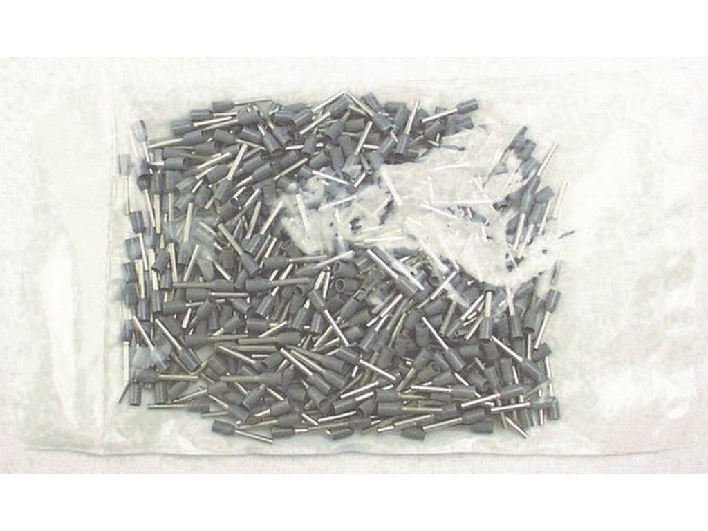 Terminalrør isoleret grå 0,75mm²-L10mm; pose m/500stk.