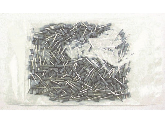 Terminalrør isoleret grå 0,75mm²-L10mm; pose m/500stk.