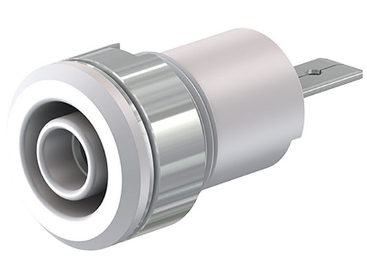 Bøsning SLB4-F/A fornikl. hvid CAT III 1000V 24A