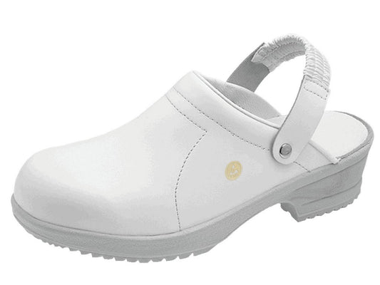 Træsko FILE ESD hvid str. 45; m/hælrem