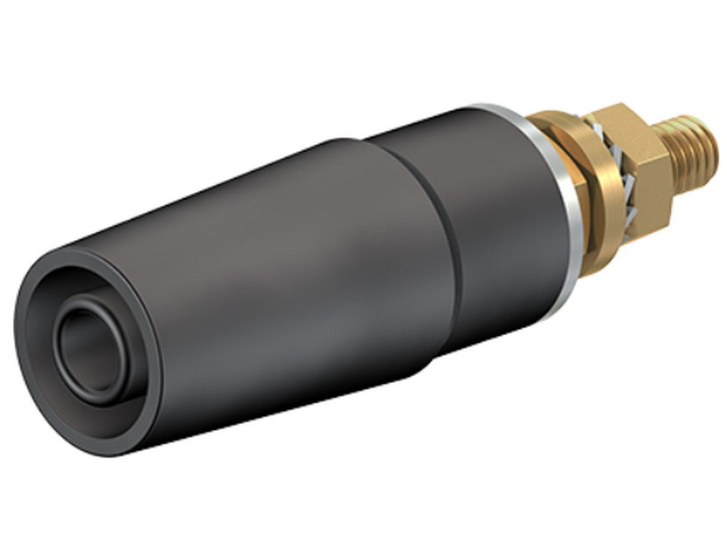 Bøsning SAB4-G forgyldt sort CAT II 600V 32A