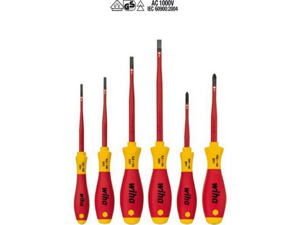 Skruetrækkersæt Slim Fix L-AUS 4 x lige kærn + 2 x PH