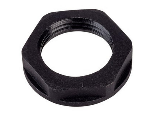 Nut M20 black in polyamide w/collar