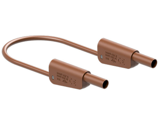 Prøveledning SLK-4N-F25 50cm BRUN Silicone 4mm 1000V CATII/600V CATIII 32A