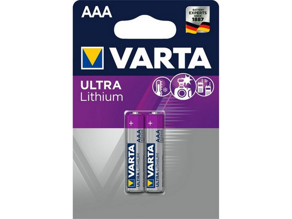Varta battery lithium AAA 1.5V; Ø10.5x44.5mm BL-2