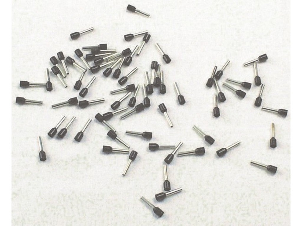 Terminal tube insulated black 1.5mm-L10mm; bag w/500pcs.