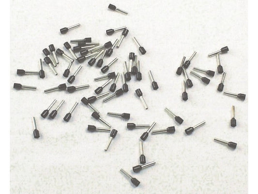 Terminalrør isoleret sort 1,5mm²-L10mm; pose m/500stk.