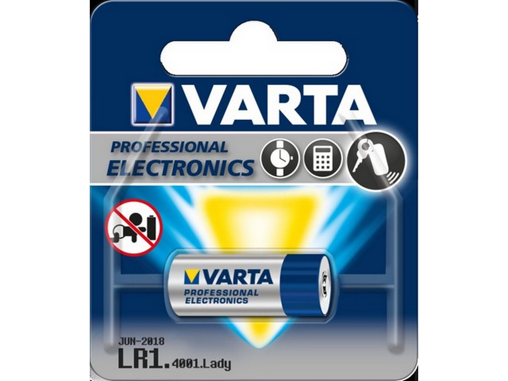 Varta battery Alkaline LR1 1.5V; Ø12x30.2mm