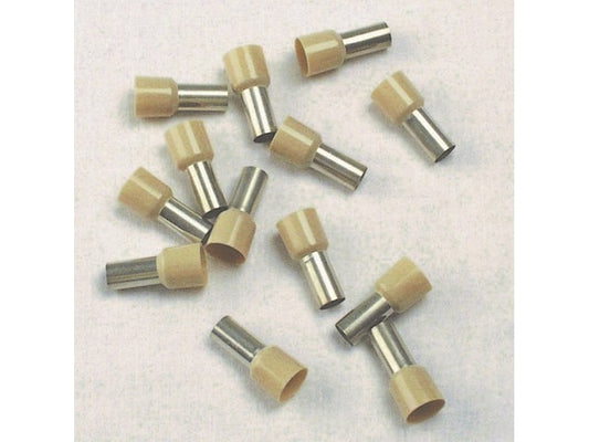 Terminal tube insulated OLIVE GREEN 50mm-L20mm bag w/50pcs.