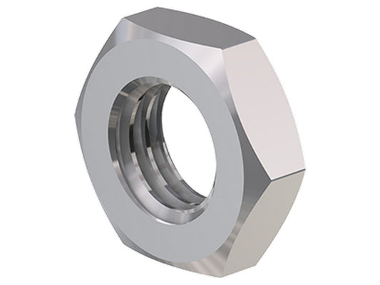 Møtrik MU0,5D/M18 forsølvet messing