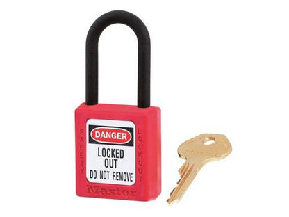 MasterLock Zenex Padlock COMPOSITE RED Key different/key containing - 38x38mm shackle Ø6mm