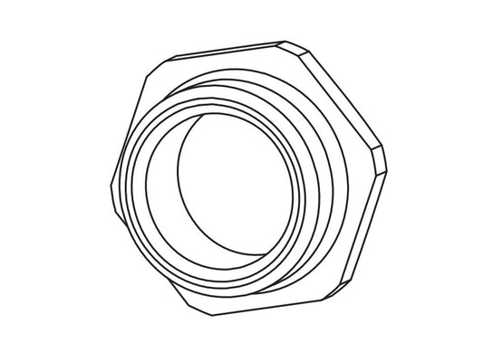Reduction in brass M80x2.0 - M63x1.5 with O-ring
