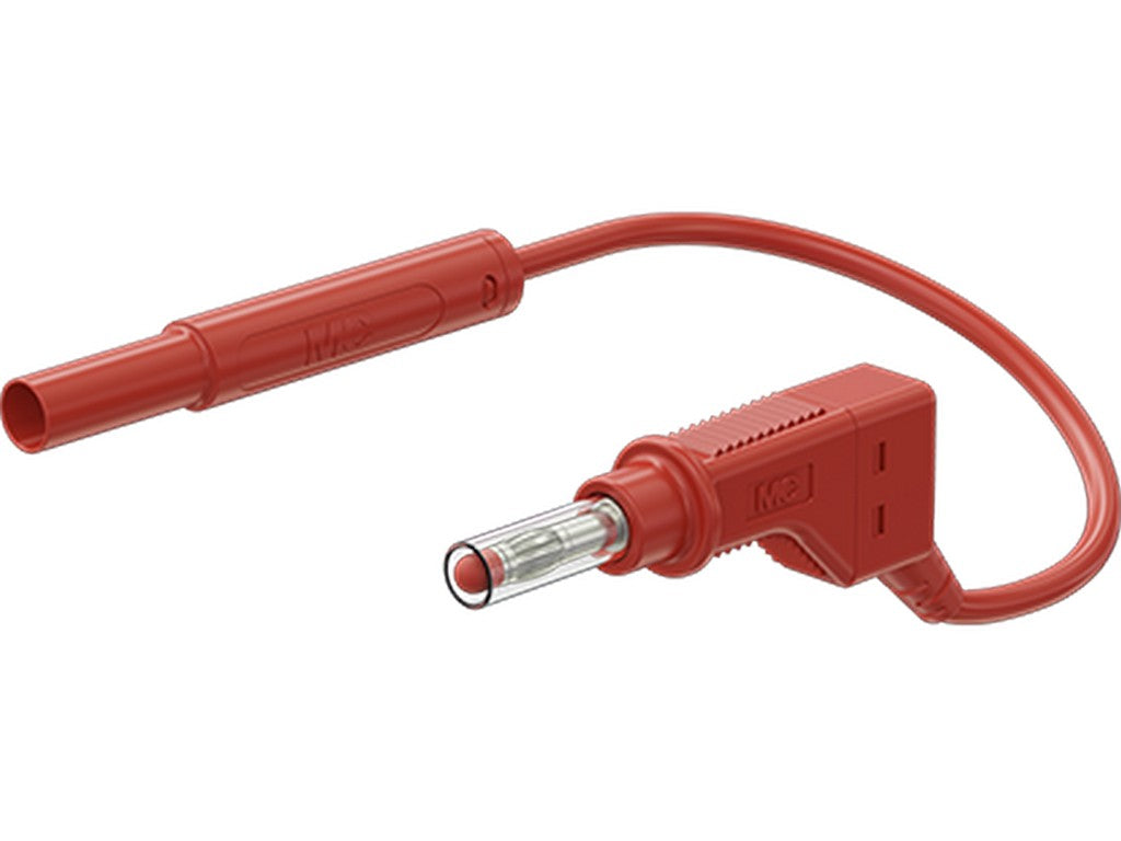 Test lead 1mm PVC 1.0m red SASK-4N-F10 1-side w/springs insulation 1000V/19A CATIII
