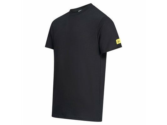 T-shirt ESD m/rund hals sort str. S