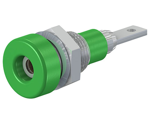 Bøsning m/lamel 2mm LB-IF2R grøn - 30V AC/60V DC - 10A CAT