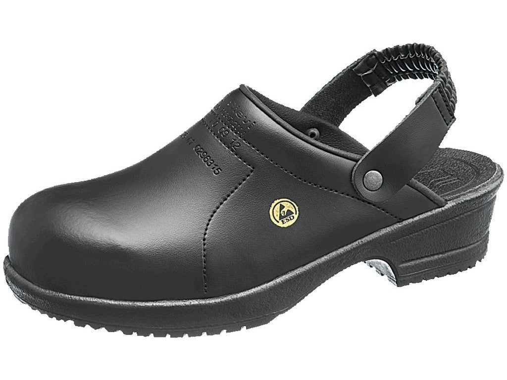 Træsko FILE ESD black str. 35; m/hælrem