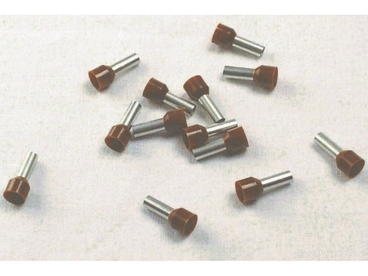 Terminal tube insulated BROWN 10mm-L12mm; bag w/100pcs.