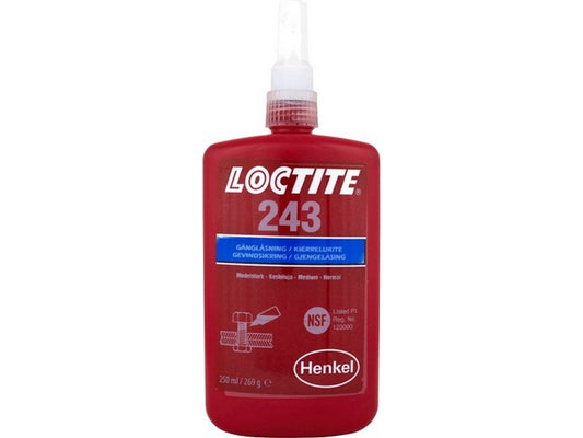 Loctite 243 skruesikring mediu 250ml flaske