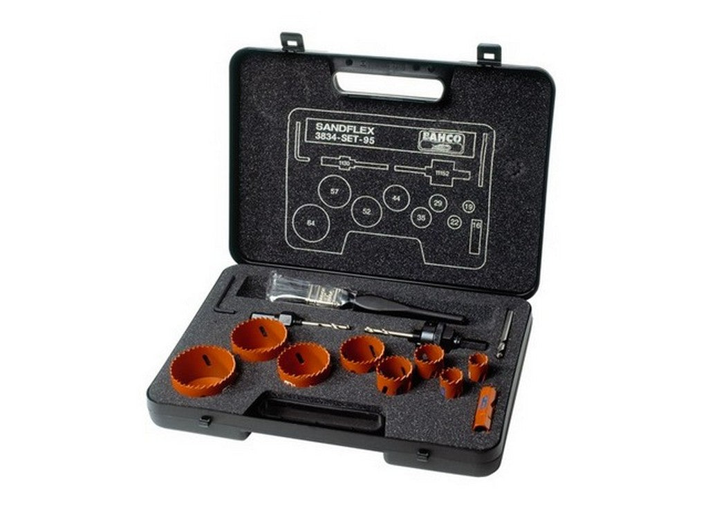 Hole saw set w/14 parts Ø16-19-22-29-35-44-52-57-64mm