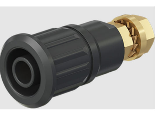 Bøsning SEB4-GK forgyldt SORT CATIII 1000V/CATIV 600V 32A