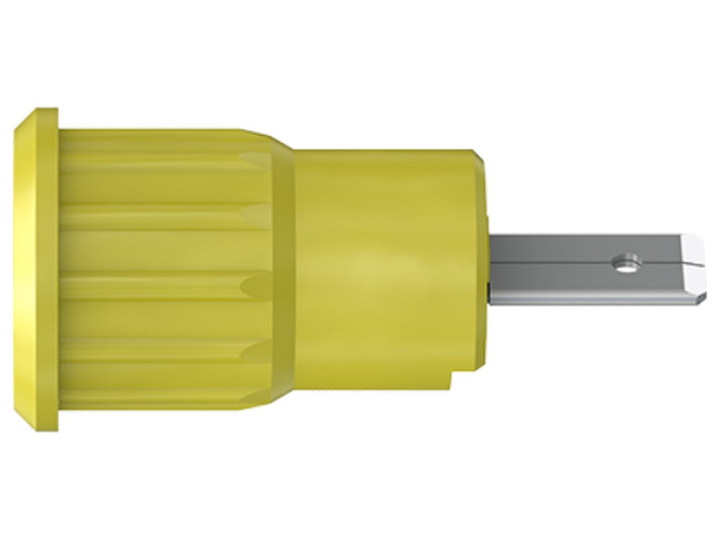 Bøsning SEB4-F/A fornikl.  gul CAT III 1000V 24A