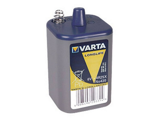 Varta battery 4R25 w/springs 6V; 67x67x98/112mm