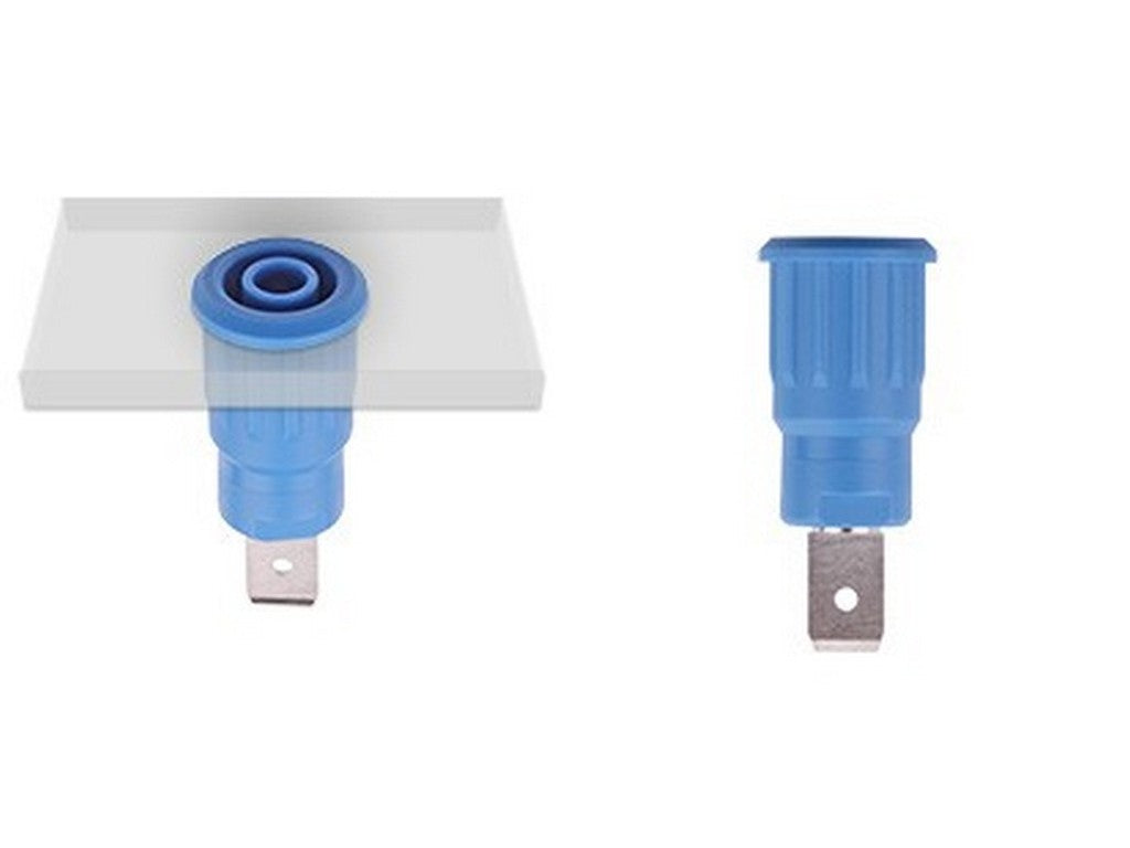 Bøsning SEB4-F/A fornikl.  grøn CAT III 1000V 24A